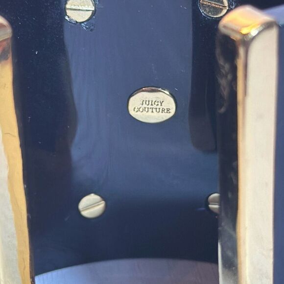 Juicy Couture Black Gold Rhinestone Cuff Bracelet - Picture 6 of 7